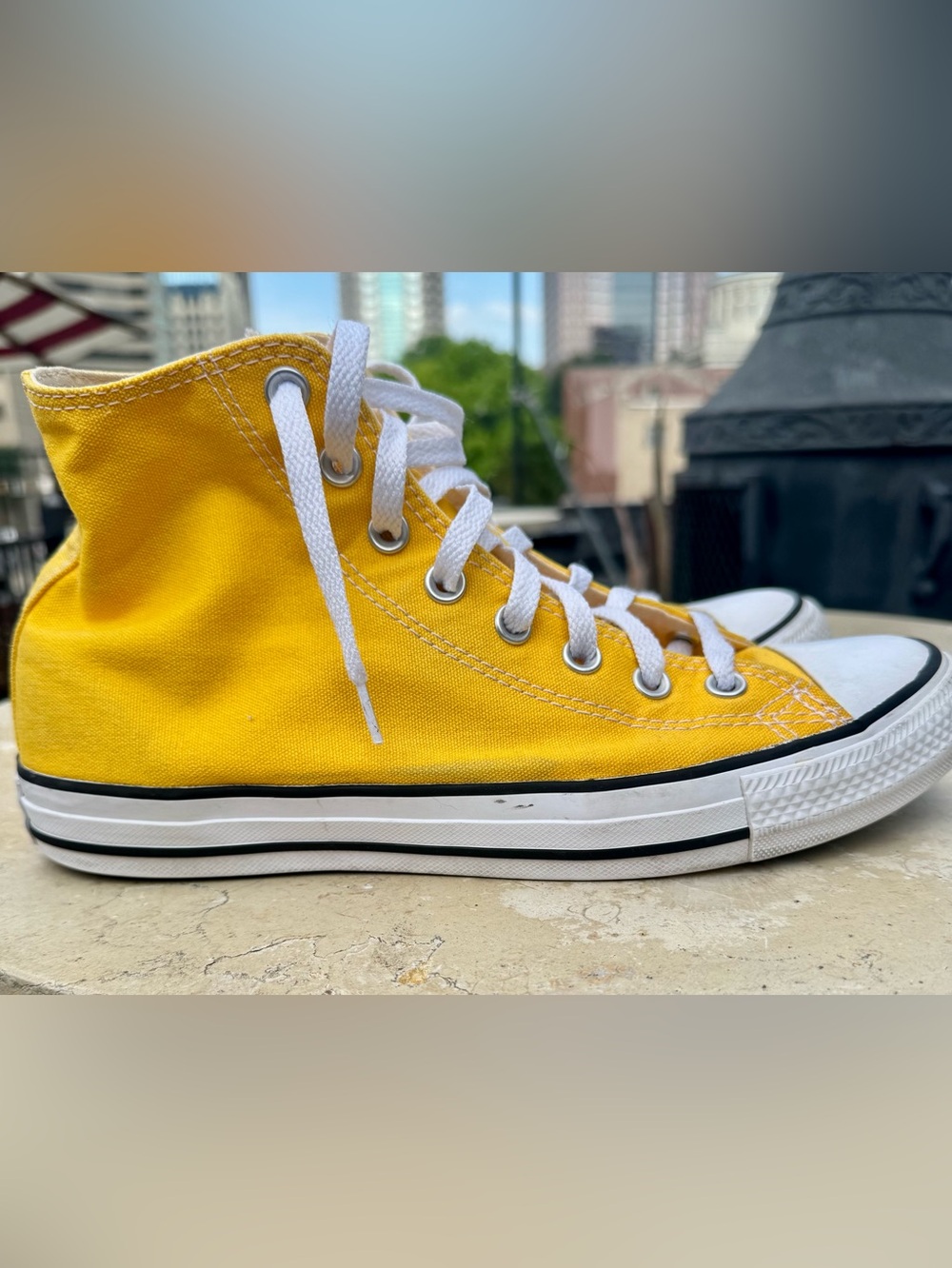 Converse Chuck Taylor All Star High Top Yellow Canvas Men 9 Women 11 EU 42.5